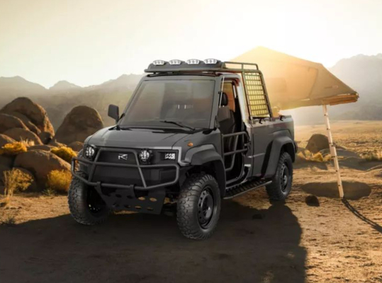 Zorlu Yol Teslimatı için 4WD Off Road Hafif Hizmet Elektrikli Kamyon 76.8V / 10.5KW Motor