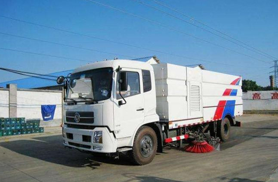 DONGFENG Şasi Kuru Sanitasyon Yol Süpürme Kamyonu Eur V Emisyon