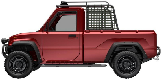 80km/H EV Elektrikli Kamyon 200mm Yerden Yükseklik Elektrikli Çift Kabinli Pick Up